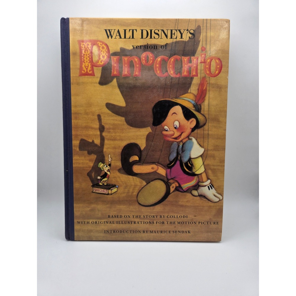 Walt Disney's Pinocchio Hardcover 1989 Abrams Facsimile Maurice Sendak Intro